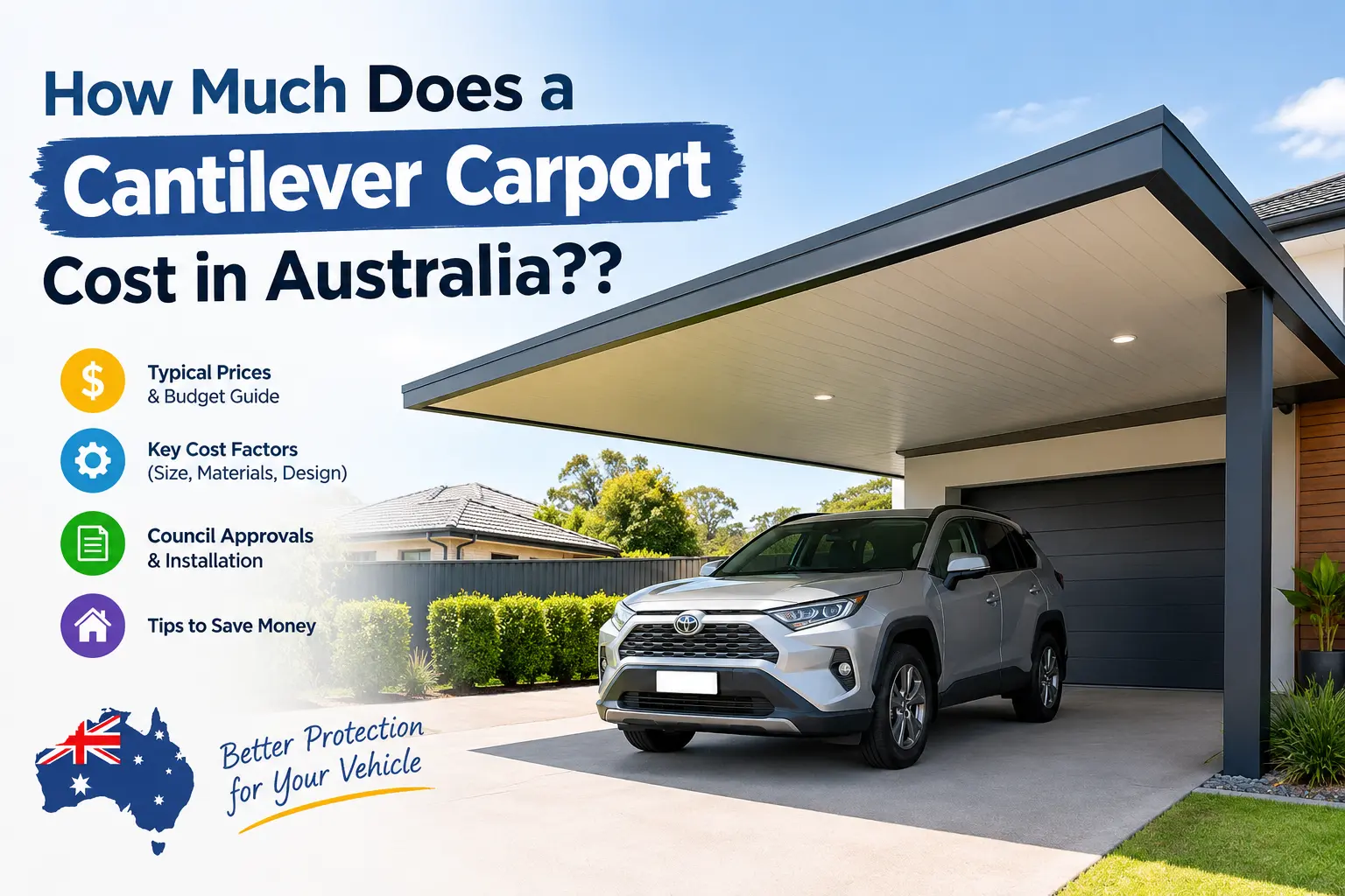 How much does a cantilever carport cost in Australia